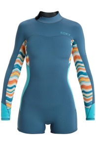 Roxy - Swell Series 2/2 Springsuit Longarm Shorty Backzip Women Wetsuit