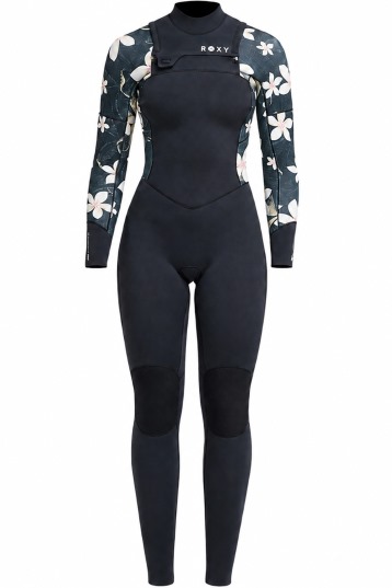 Roxy-Swell Natural 4/3 Frontzip Combinaison Néoprène Femme