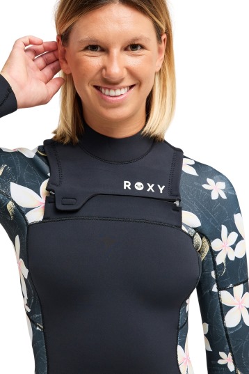 Roxy-Swell Natural 4/3 Frontzip Combinaison Néoprène Femme