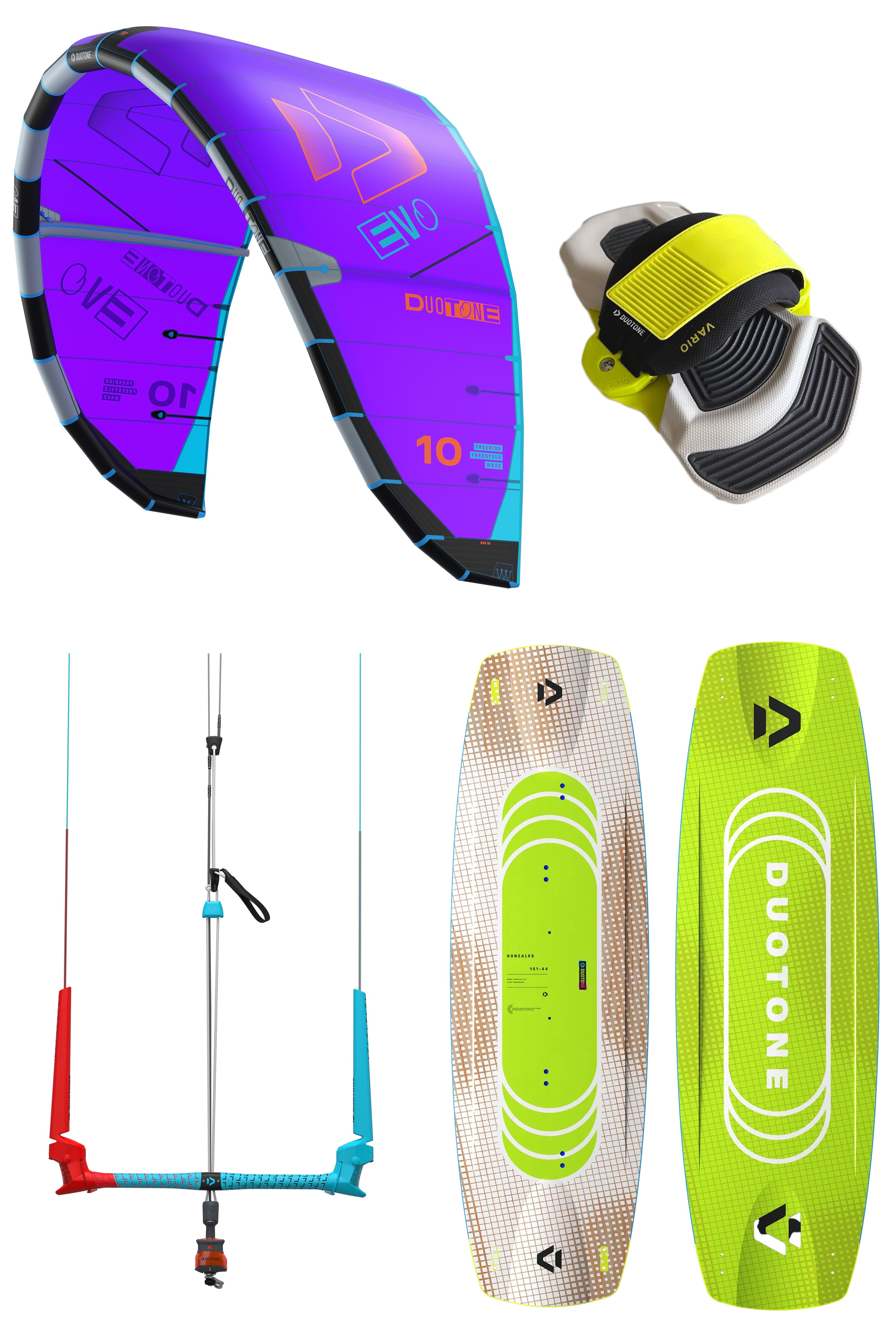 Duotone Kiteboarding-Evo + Gonzales 2026 Pack de Kitesurf