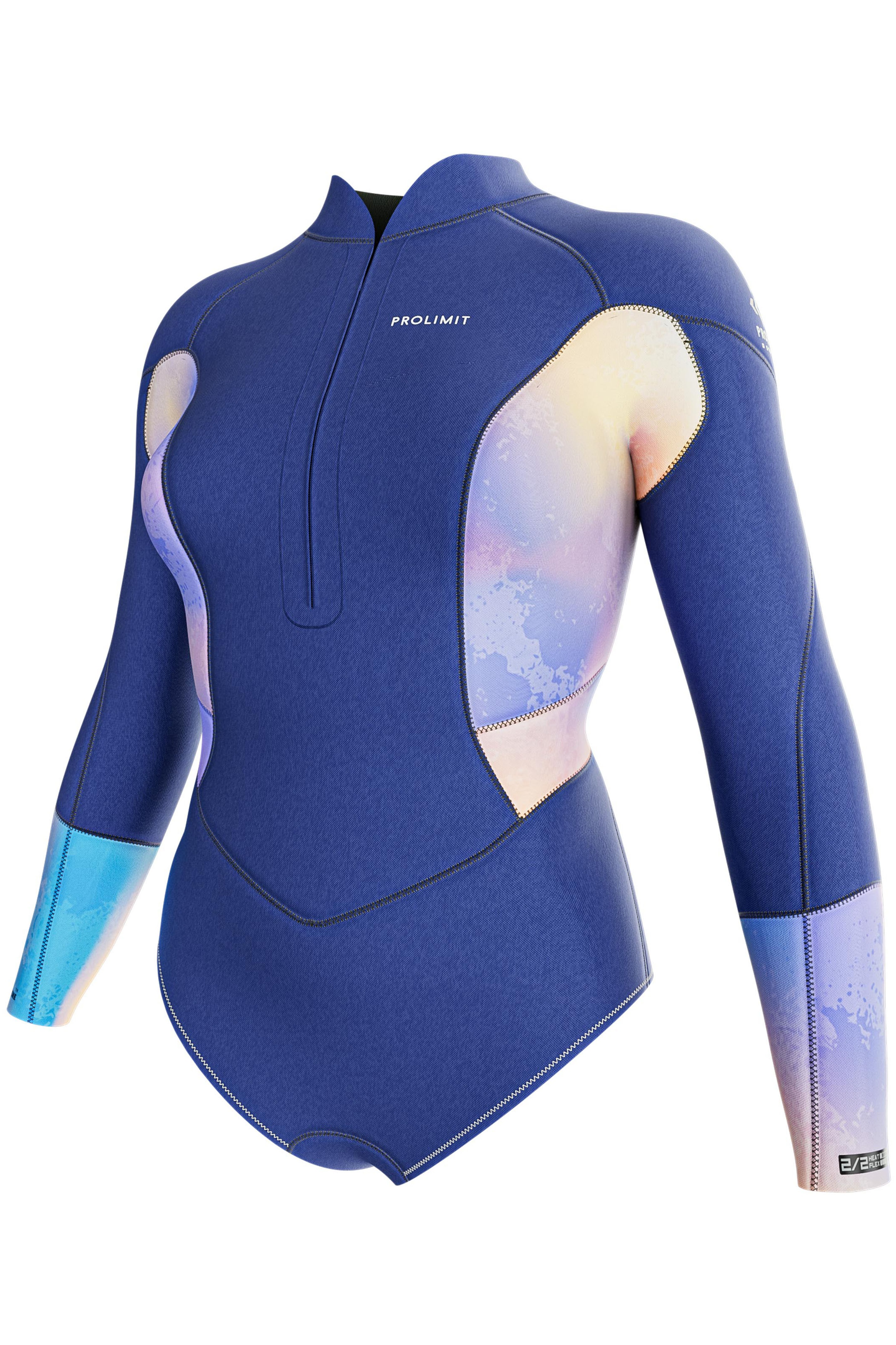Prolimit-Fire Sunset 2/2 Longarm Shorty Frontzip 2025 Combinaison Néoprène Femmes