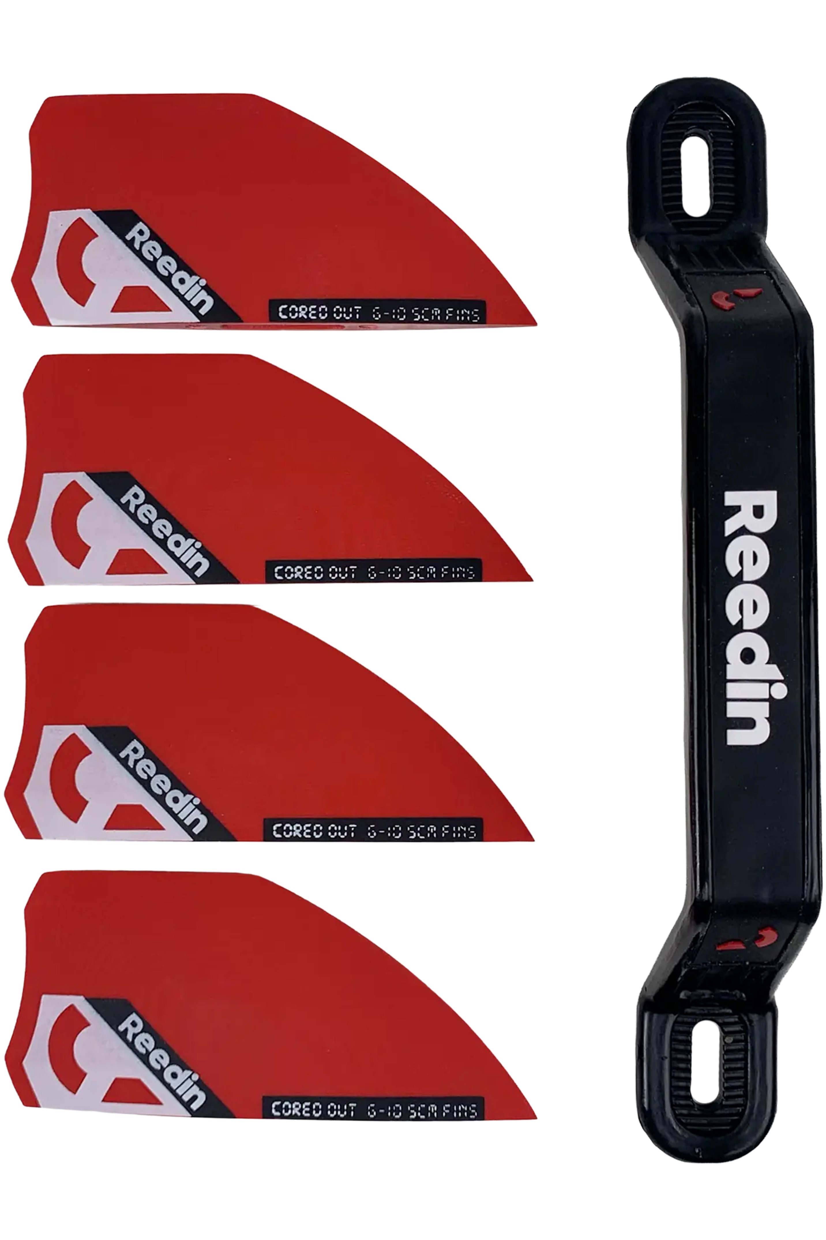 Reedin Kiteboarding-Set d'Ailerons 5cm avec poignée twintip