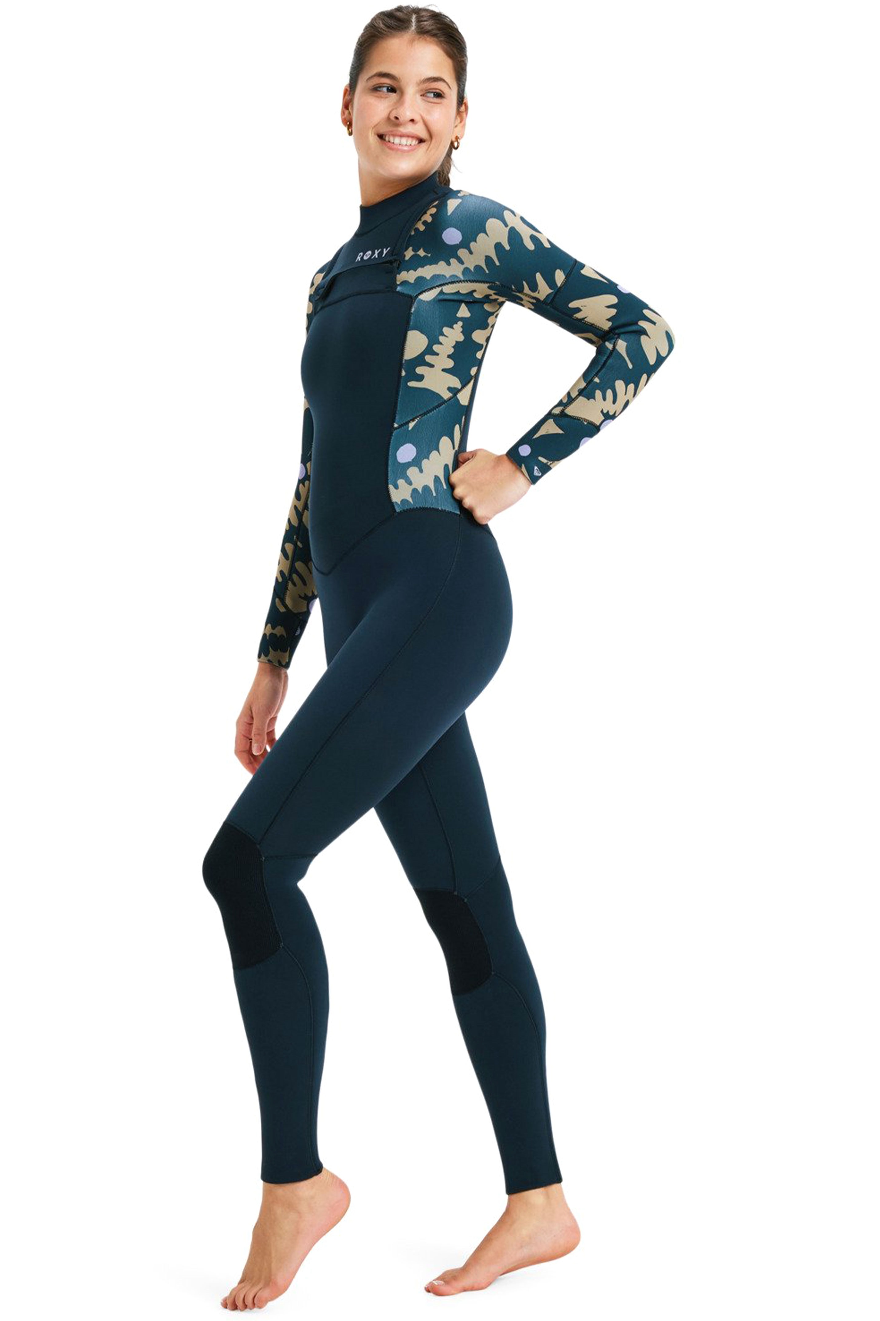 Roxy-Swell Natural 4/3 Frontzip Femme 2025 Combinaison Néoprène